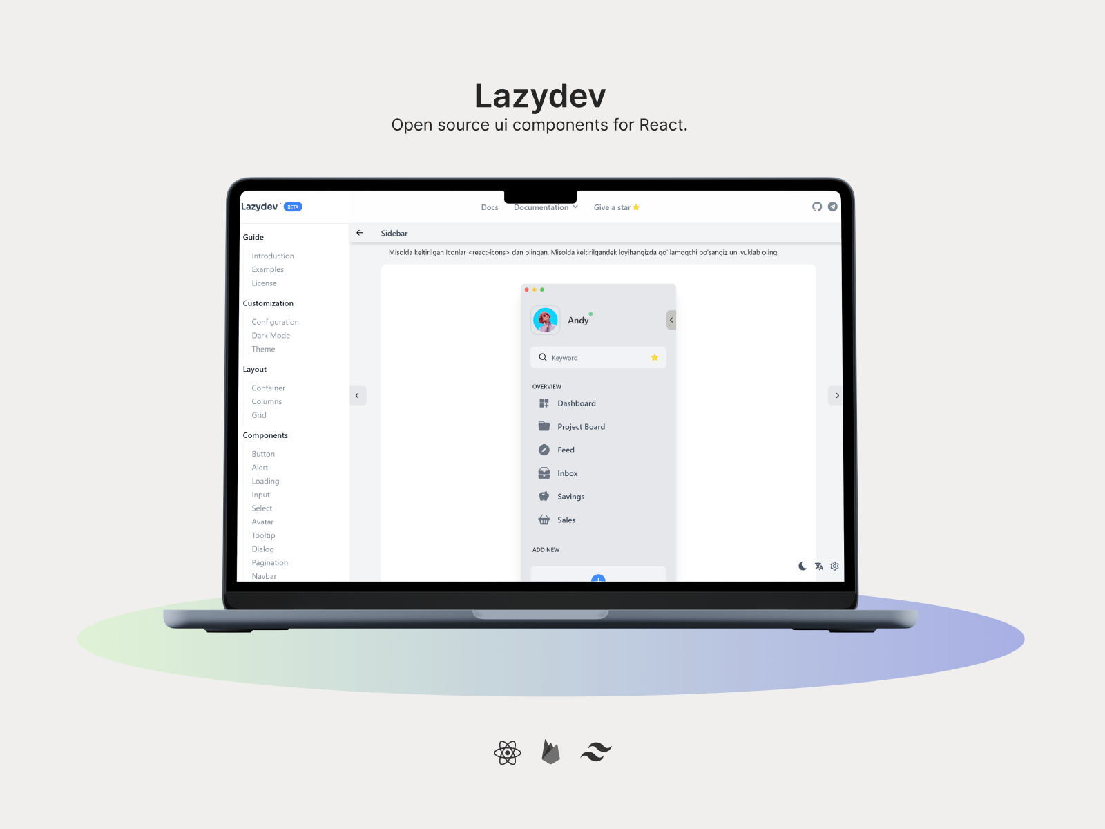Component preview list